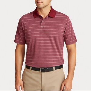 Polo Golf by Ralph Lauren Men's Burgundy Striped Polo Shirt size XXL like new